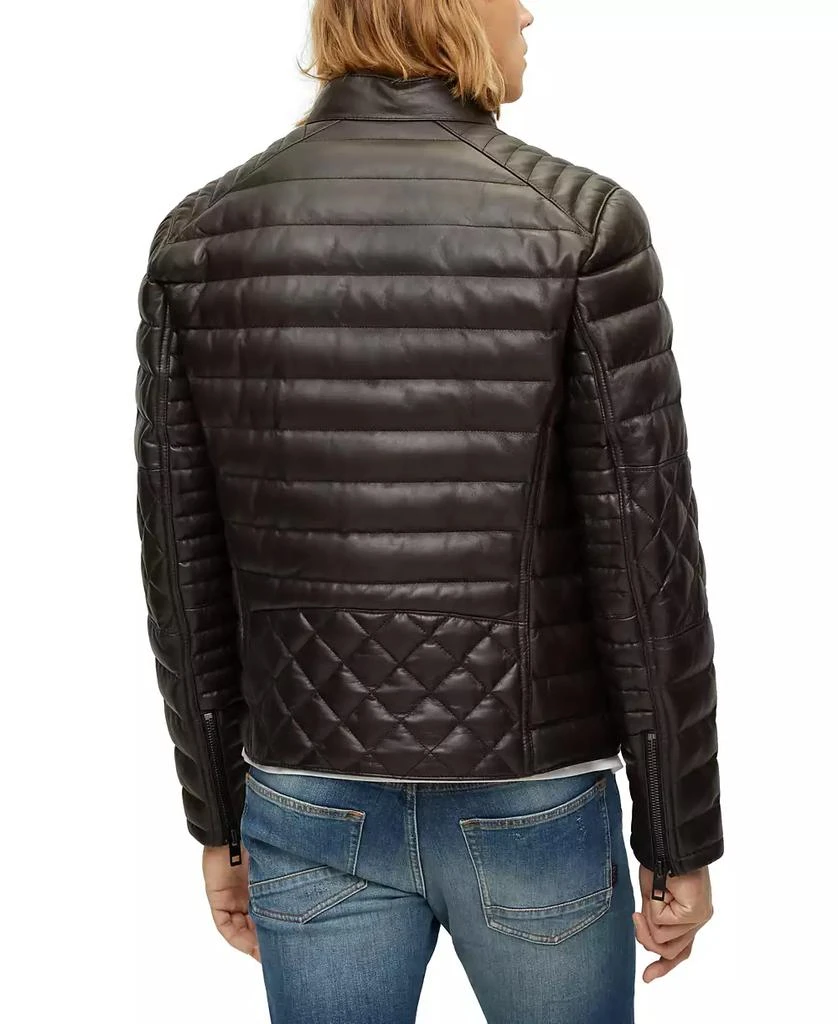 Hugo Boss Men's Nappa Leather Stand Collar Jacket 2