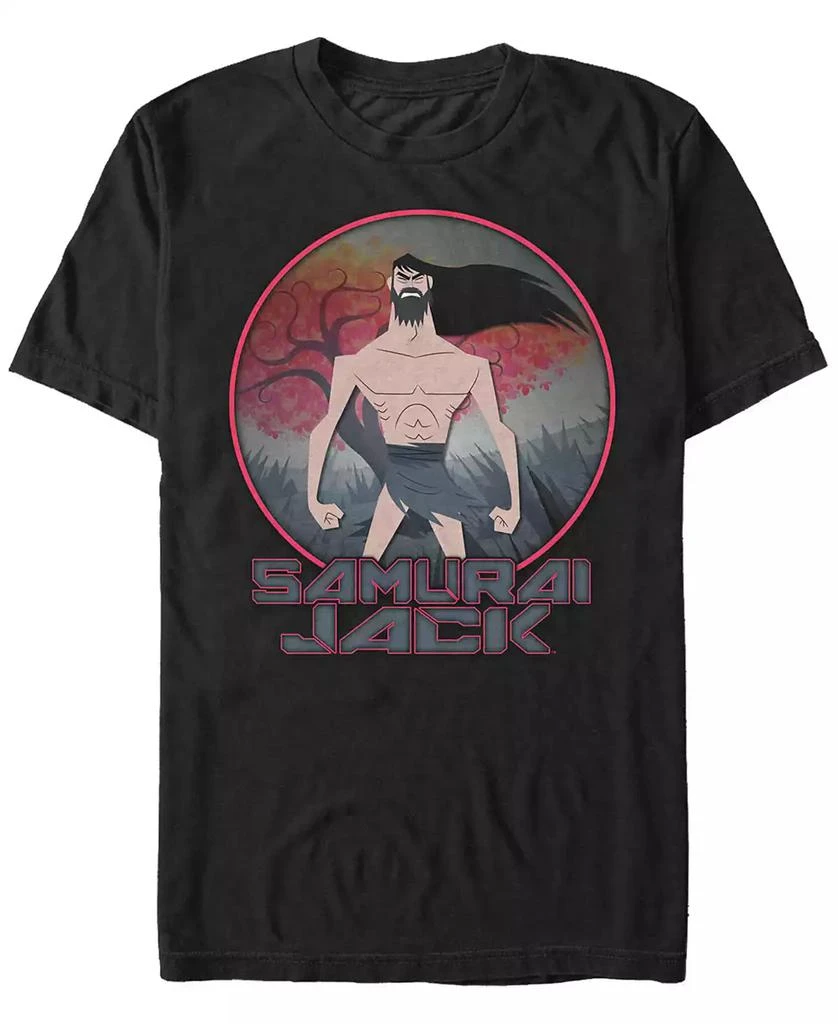 FIFTH SUN Men's Samurai Jack The Meditating Warrior Badge Short Sleeve T- shirt 1