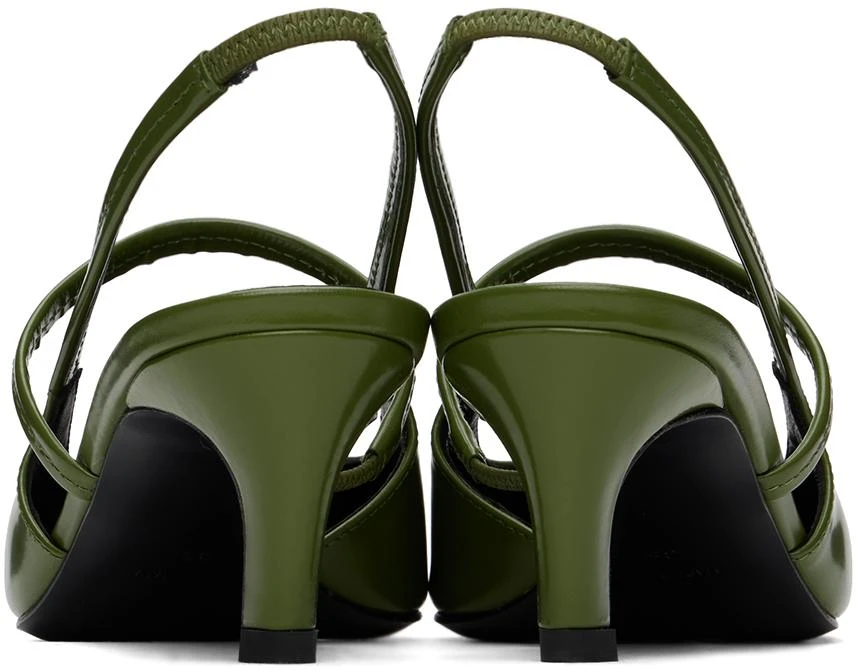 Totême Green 'The Sharp Slingback' Heels 2