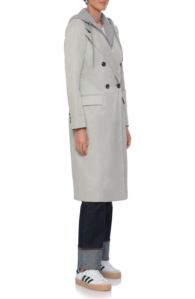 Avec Les Filles Hooded Double Breasted Trench Coat 3