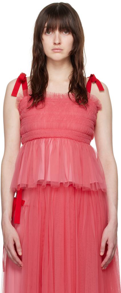 Molly Goddard Pink Lydia Tank Top