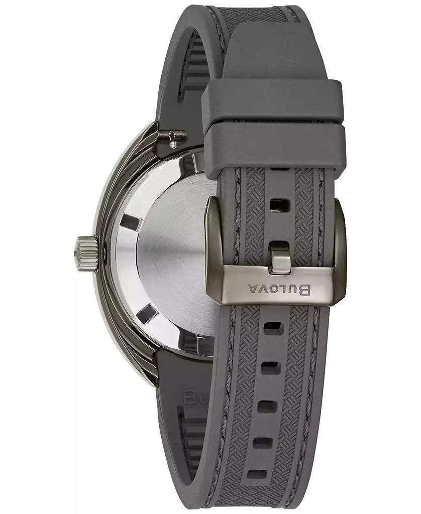 Bulova Men's Automatic Oceanographer GMT Gray Polyurethane Strap Watch 41mm 3