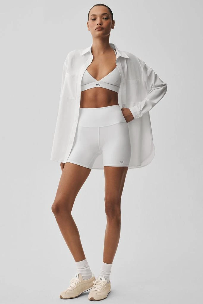 Alo 5" Airbrush High-Waist Biker Short - Spearmint 4