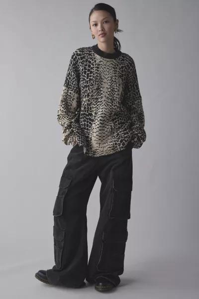 The Ragged Priest The Ragged Priest Croc Print Oversized Sweater