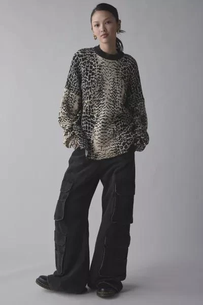 The Ragged Priest The Ragged Priest Croc Print Oversized Sweater 1