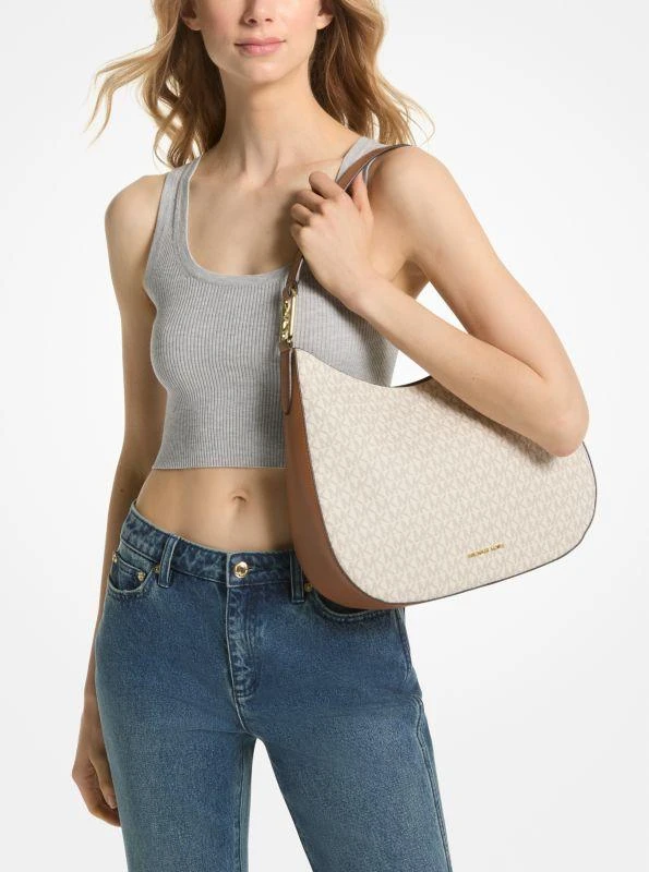 Michael Kors Kensington Large Signature Logo Hobo Shoulder Bag 3