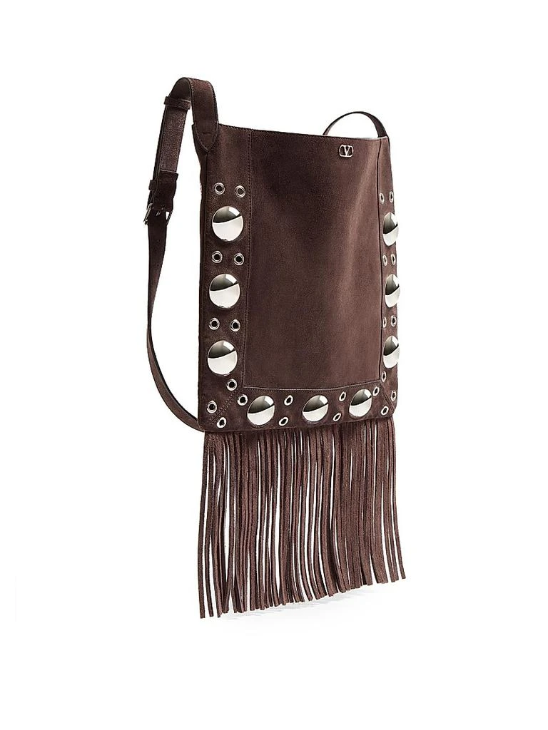 Valentino Nellcôte Suede Shoulder Bag with Fringes 4