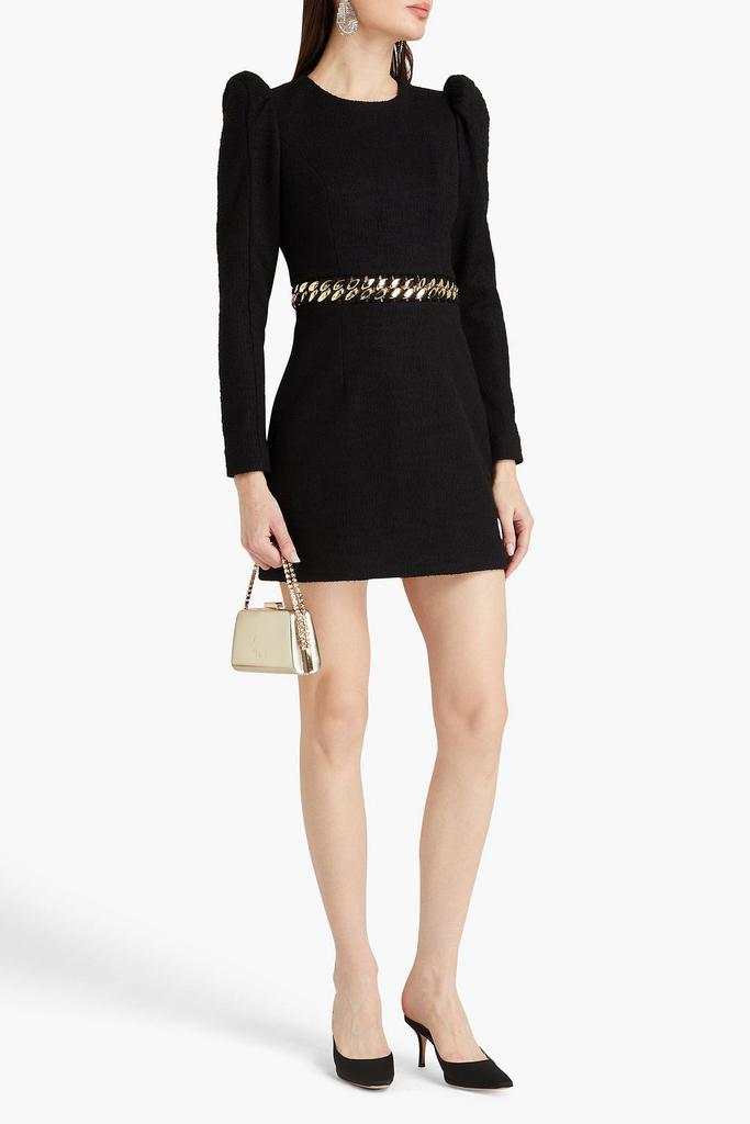 REBECCA VALLANCE Carine chain-embellished tweed mini dress