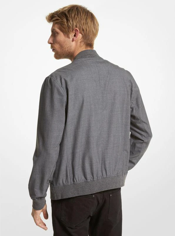 Michael Kors Stretch Wool Bomber Jacket 2