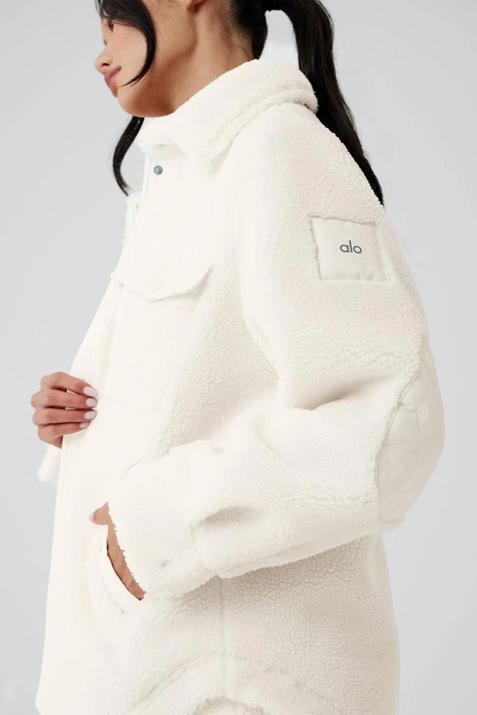 Alo Sherpa Edge Shacket - Ivory 4