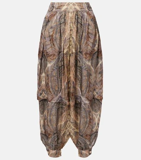 Zimmermann Hypnotic paisley silk tapered pants 1