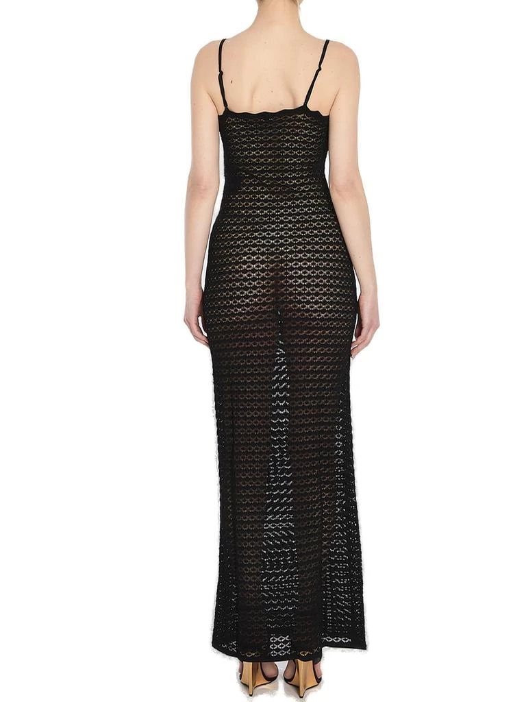 Yves Saint Laurent Saint Laurent Openwork Pointelle Knit Maxi Dress 2