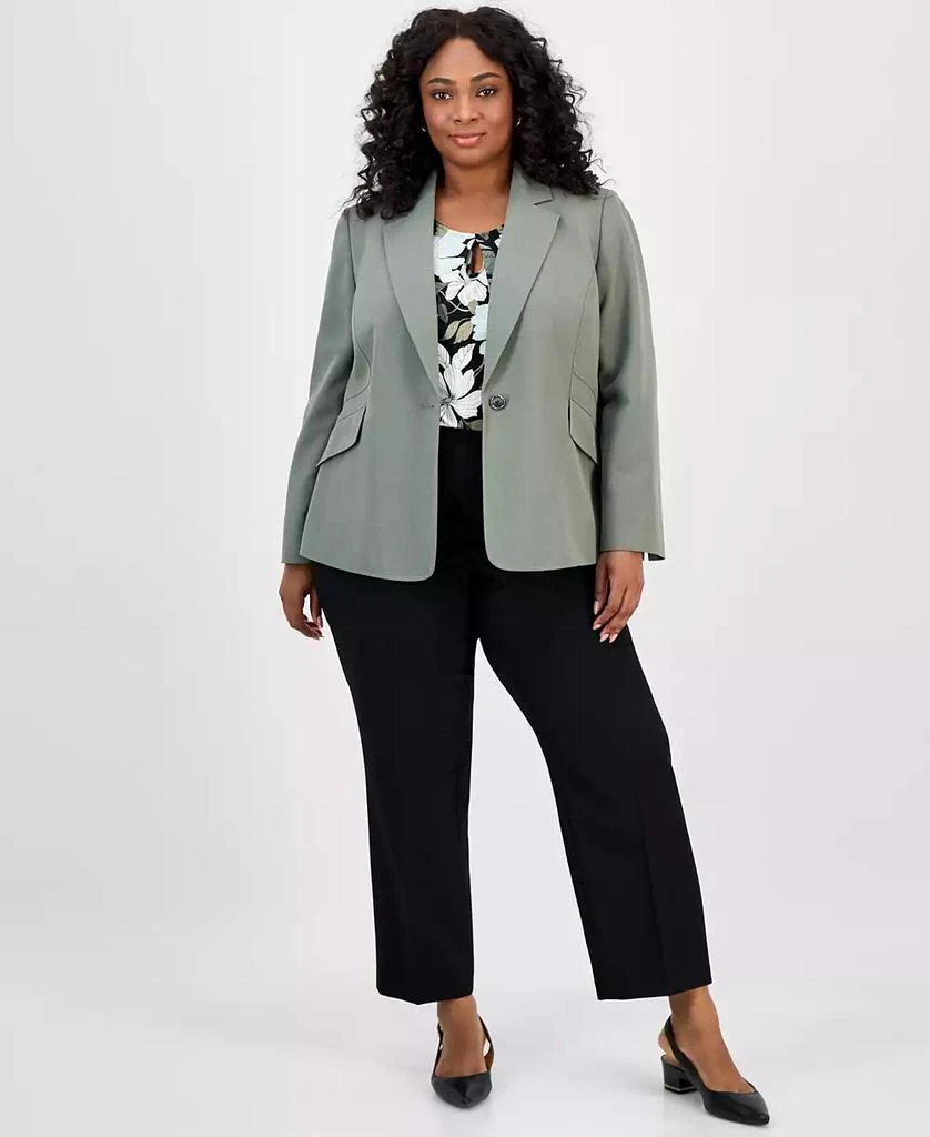 Kasper Plus Size One-Button Blazer 2