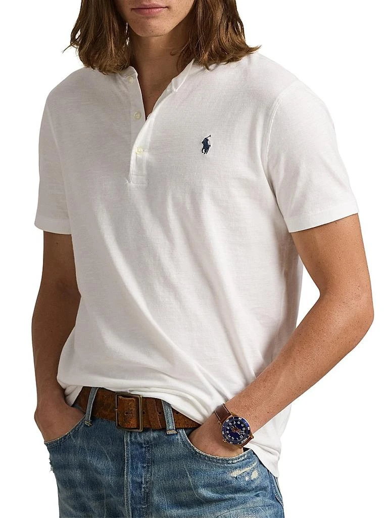 Ralph Lauren Slub Jersey Short-Sleeve Henley Shirt 3