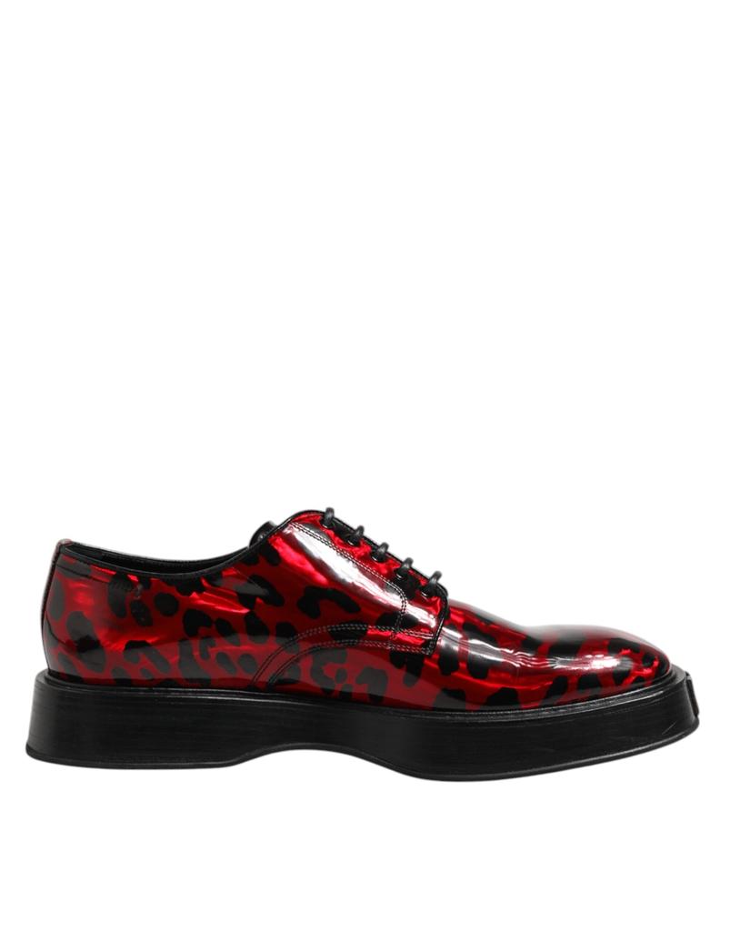 Dolce & Gabbana Leopard Derby Formal Men Dress Men's Shoes