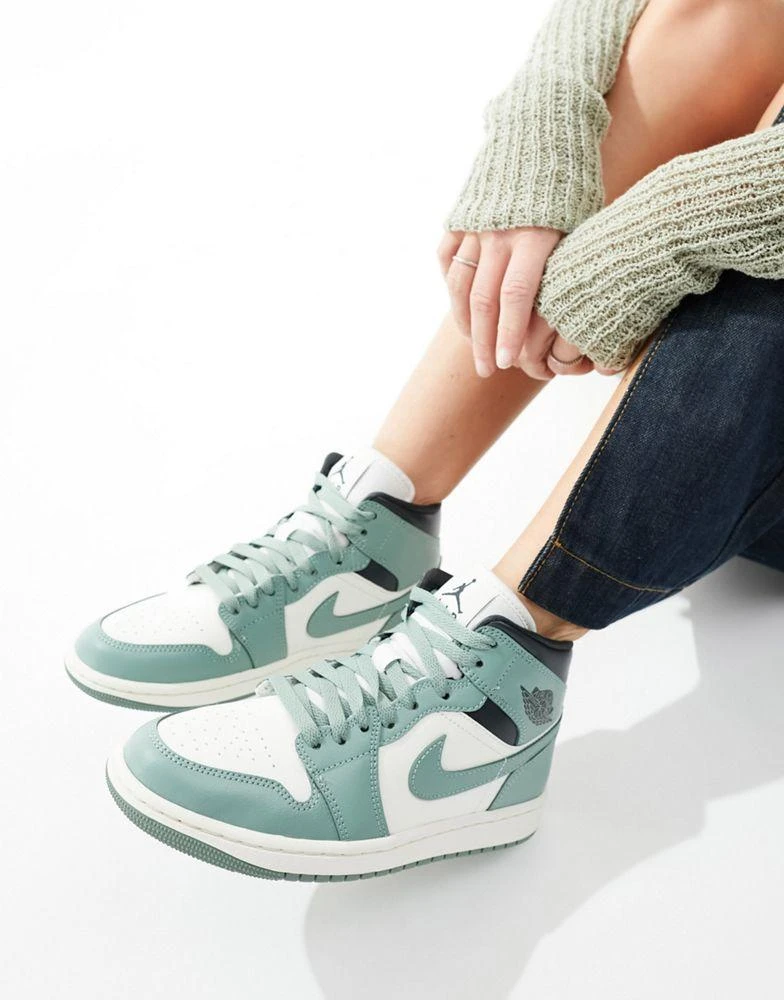 Jordan Nike Air Jordan 1 mid trainers in sage green 1