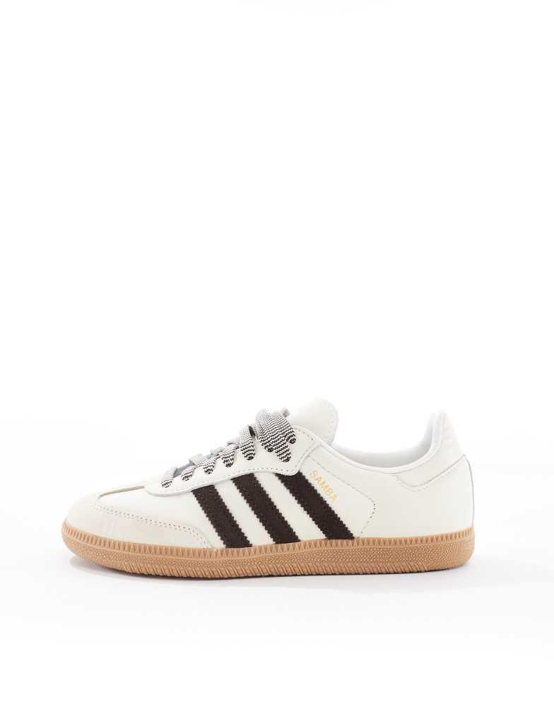 Shop adidas Originals Samba OG trainers in cream and dark