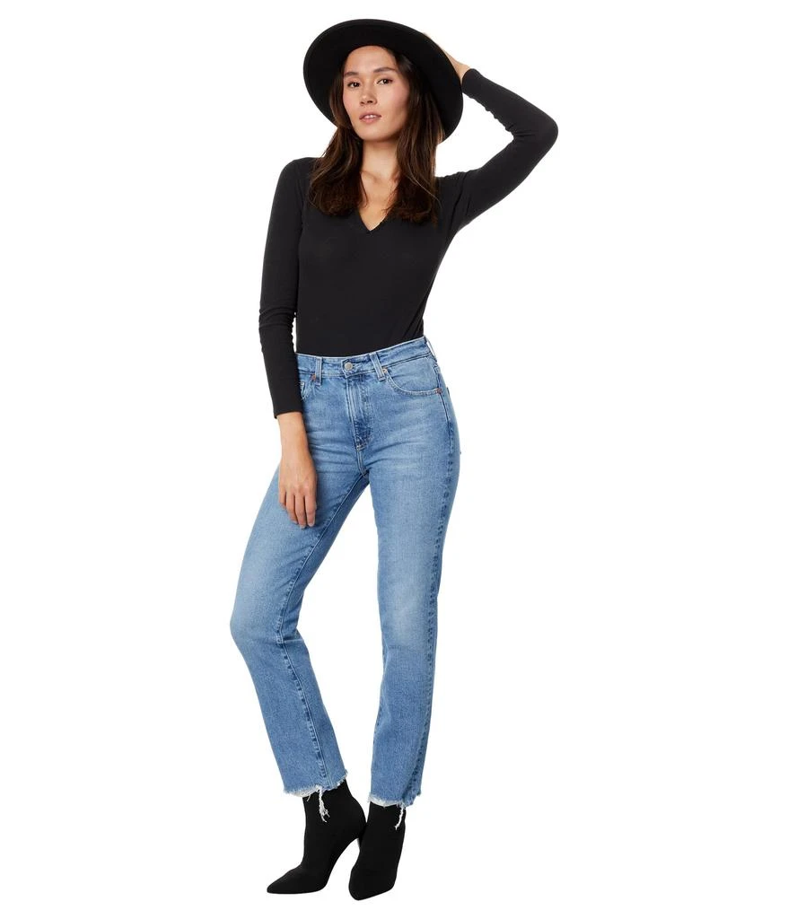 AG Jeans Saige High-Waist Straight Leg Jeans in Upper West Destructed 4