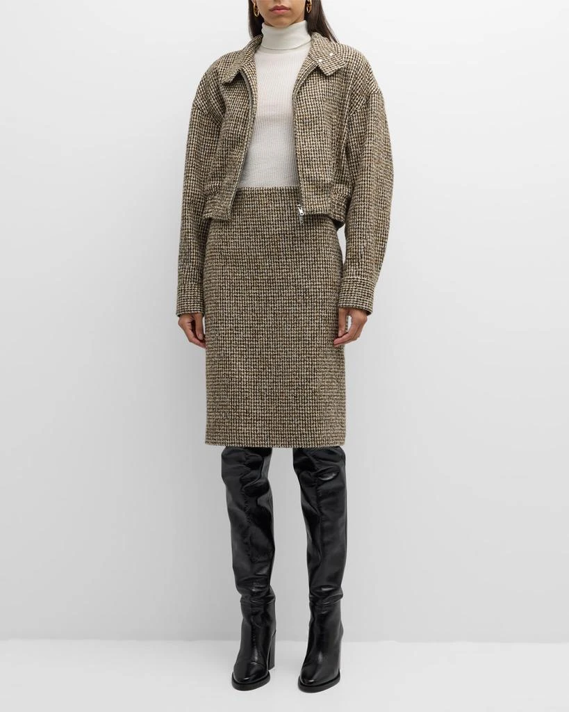 A.L.C. Cara Straight Houndstooth Skirt 3
