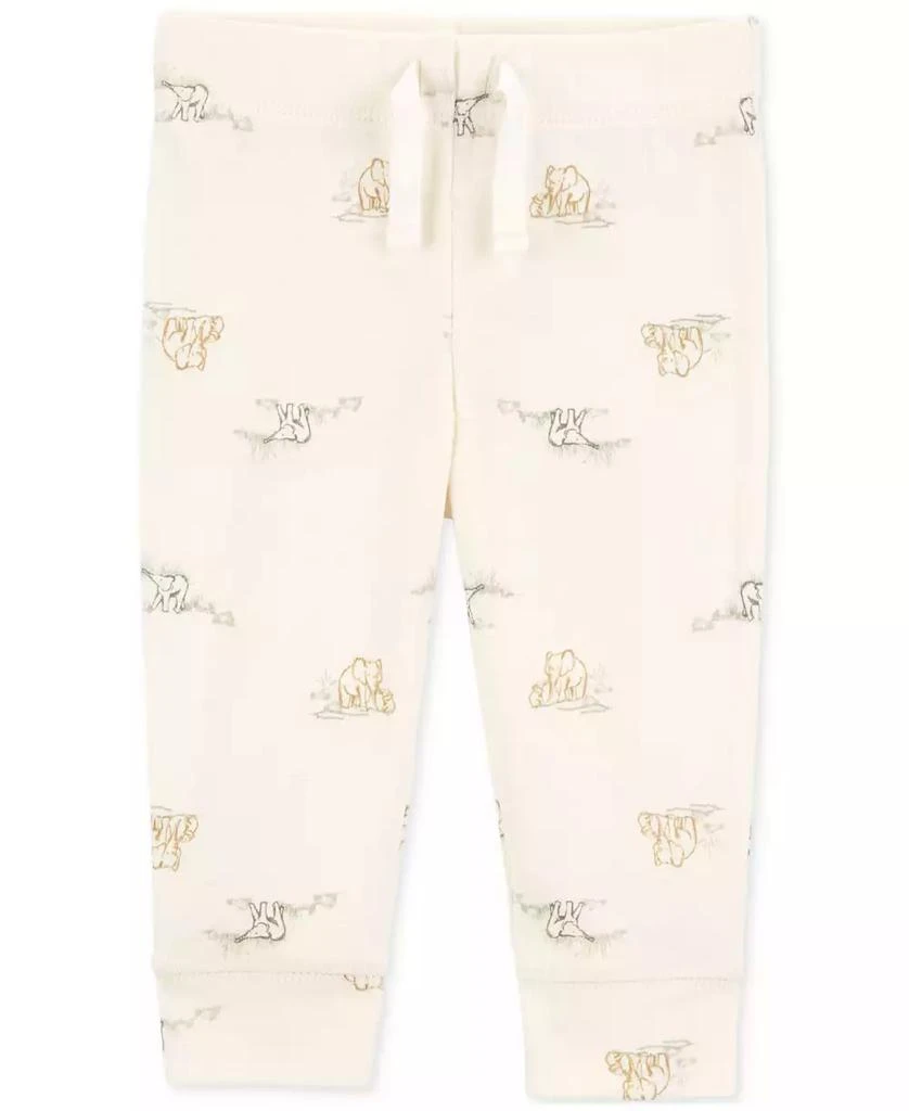 Carter's Baby Cotton Elephant Little Jacket, Striped Bodysuit & Printed Pants, 3 Piece Set 2