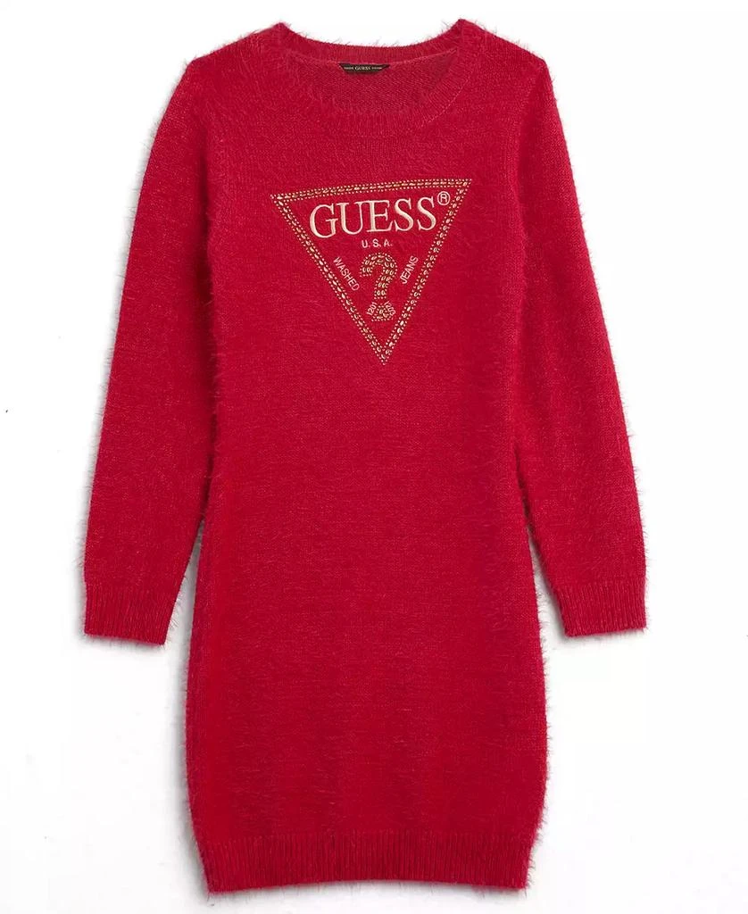 Guess Girls' Long Sleeve Sweater Dress