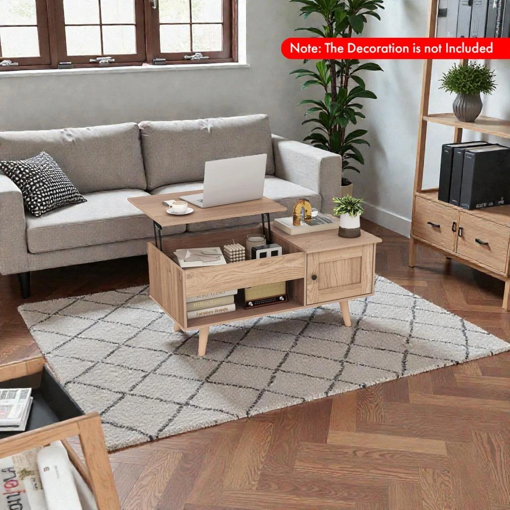 Hivvago Multi-Functional Coffee Table Featuring Lift Top and Concealed Storage 2