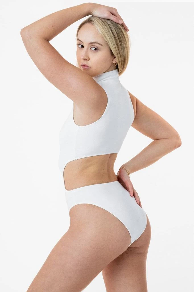 Los Angeles Apparel PON127 - Ponte Mockneck Cutout Bodysuit 5