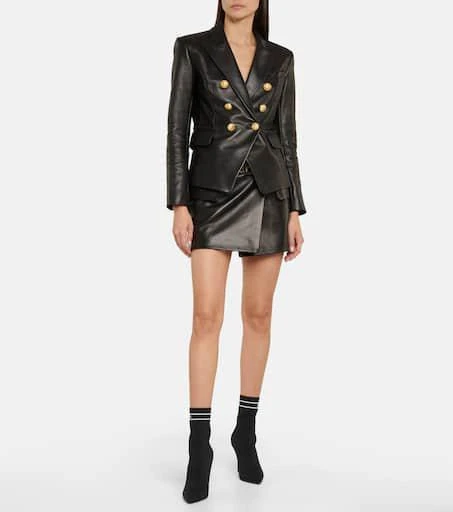 Balmain Leather blazer 2
