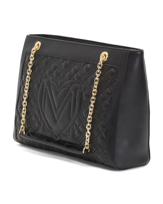 Love Moschino Quilted Tote With Chain Carry Handles 4