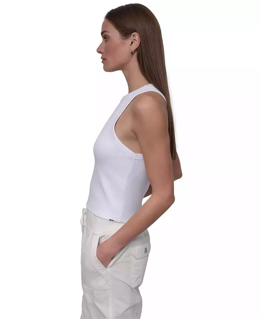 DKNY Sport Women's Ribbed High-Neck Racerback Tank Top 3