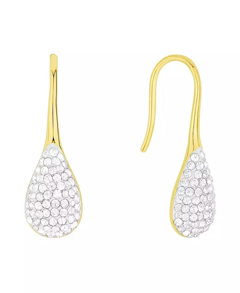 And Now This Crystal Paved Drop Wire Hook Earrings