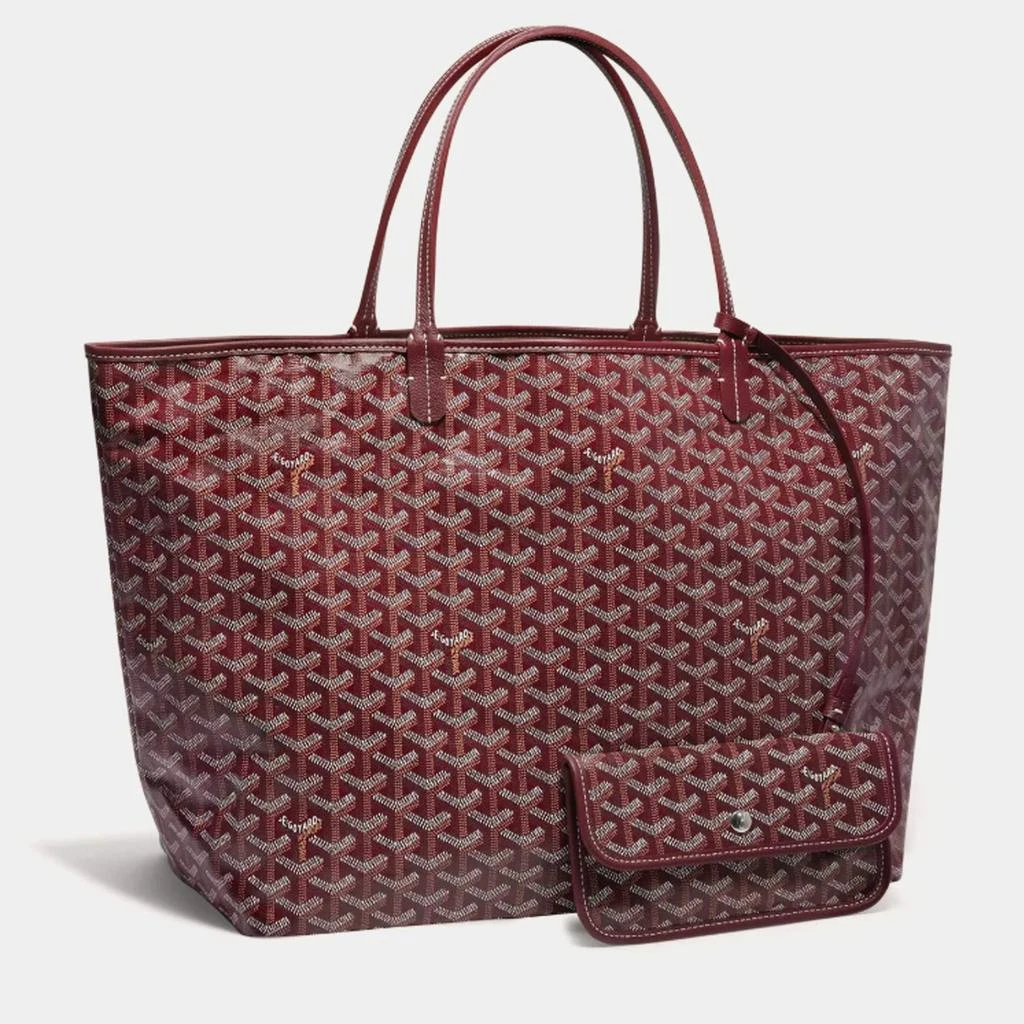 Goyard Goyard Burgundy Goyardine Coated Canvas and Leather Saint Louis GM Tote Bag 1