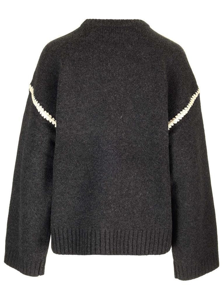 Totême Totême Long Sleeved Crewneck Knitted Sweater