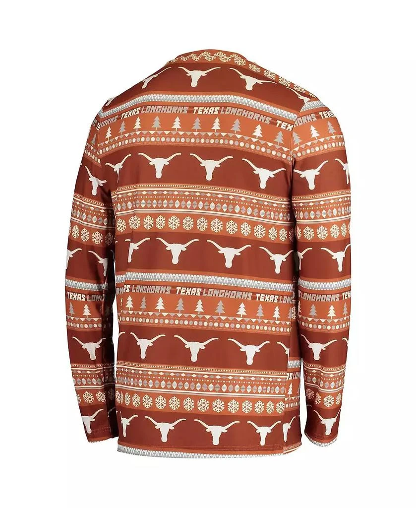 Concepts Sport Men's Texas Orange Texas Longhorns Ugly Sweater Knit Long Sleeve Top and Pant Set 3