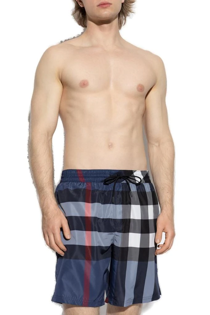 Burberry Burberry Checked Drawstring Swim Shorts 2