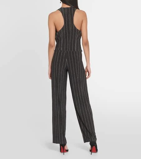 Norma Kamali Chalk stripe racerback vest 3