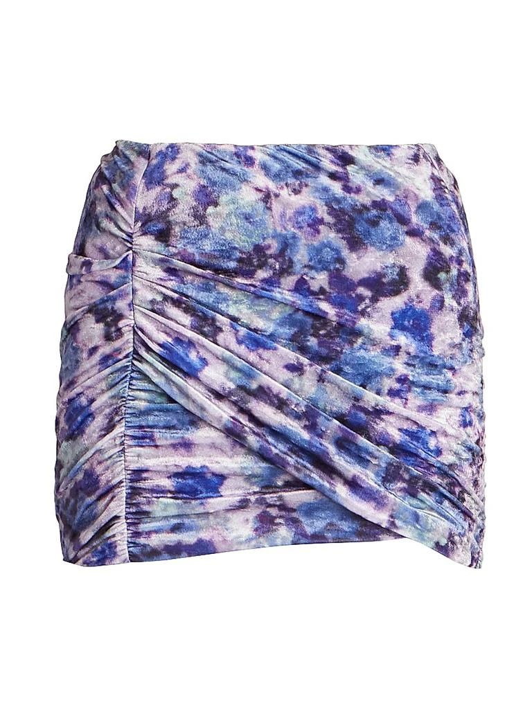 Isabel Marant Guilayo Floral-Print Velvet Miniskirt 1