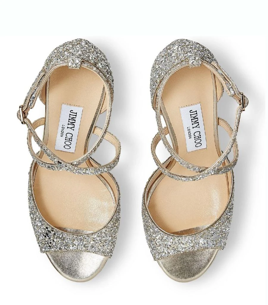 Jimmy Choo Emsy 85 Glitter Sandals 5