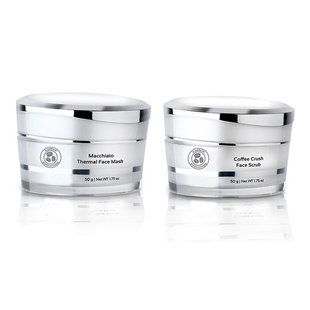 LUMINA NRG Complete Cleansing Set: Coffee Crush Face Scrub +Macchiato Thermal Face Mask