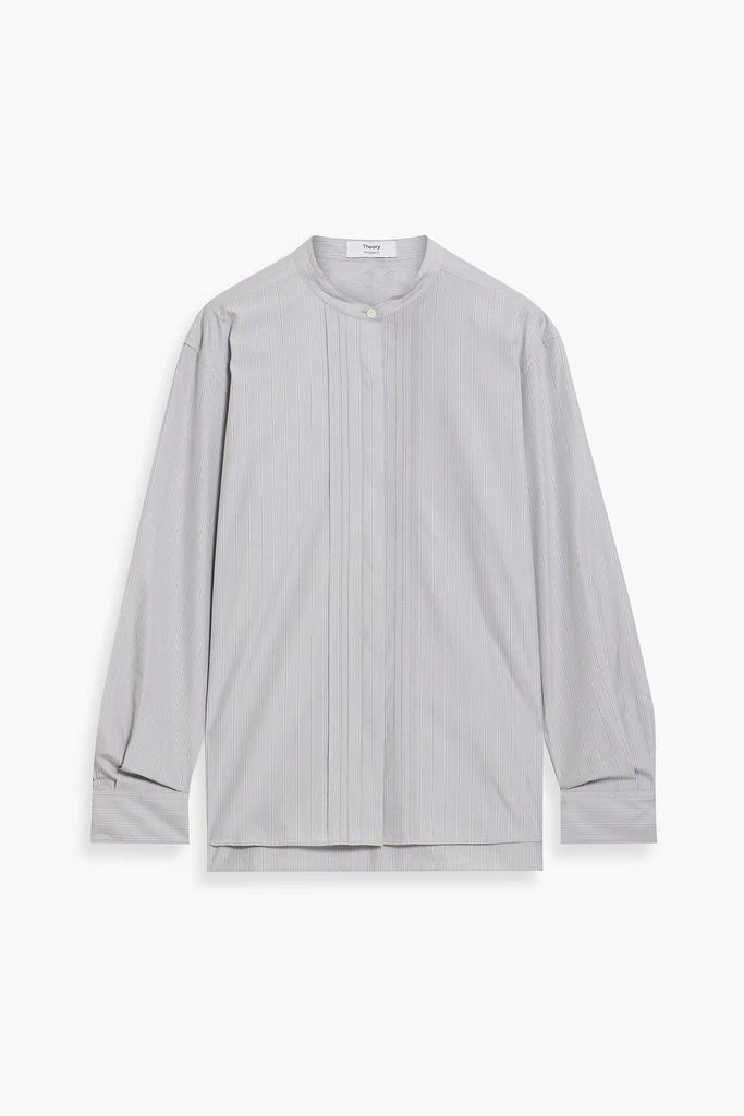 THEORY PROJECT Striped cotton-blend poplin shirt 1