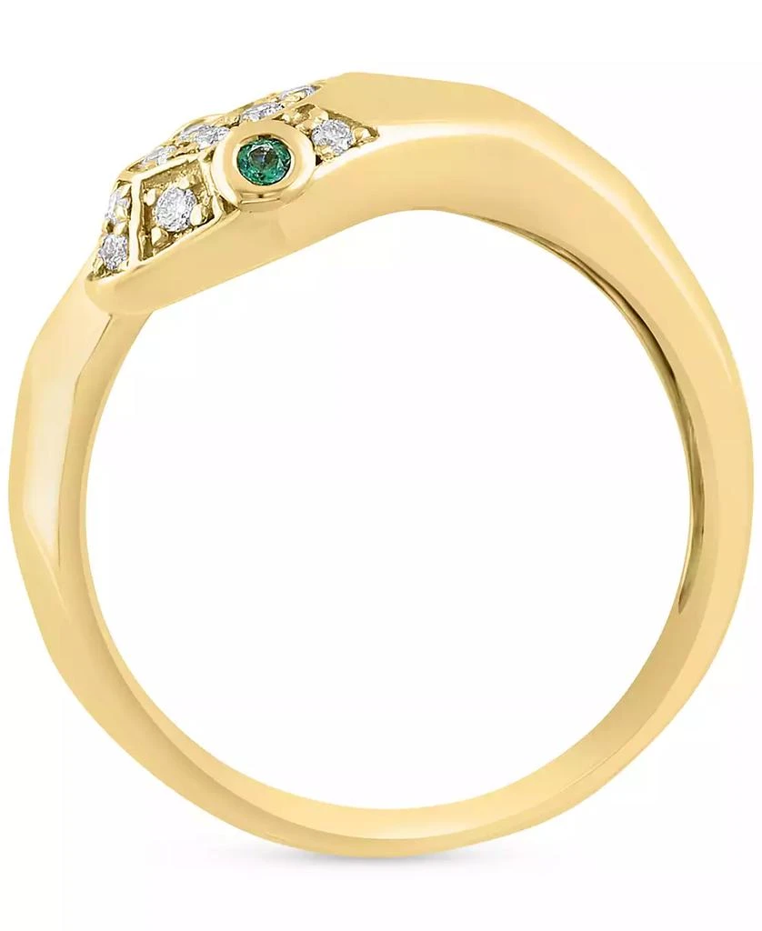 Effy EFFY® Diamond (1/8 ct. t.w.) 
Emerald (1/20 ct. t.w.) Serpent Wrap Ring in 14k Gold 4