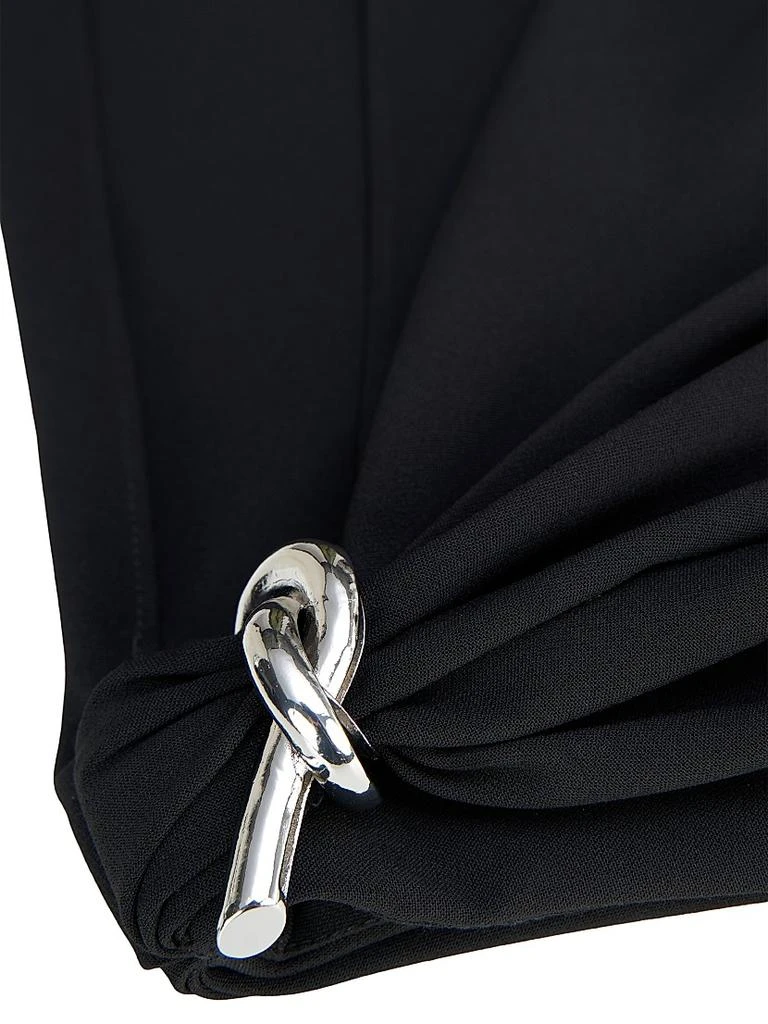 HALSTON Aries Stretch-Crepe Cape Dress 8
