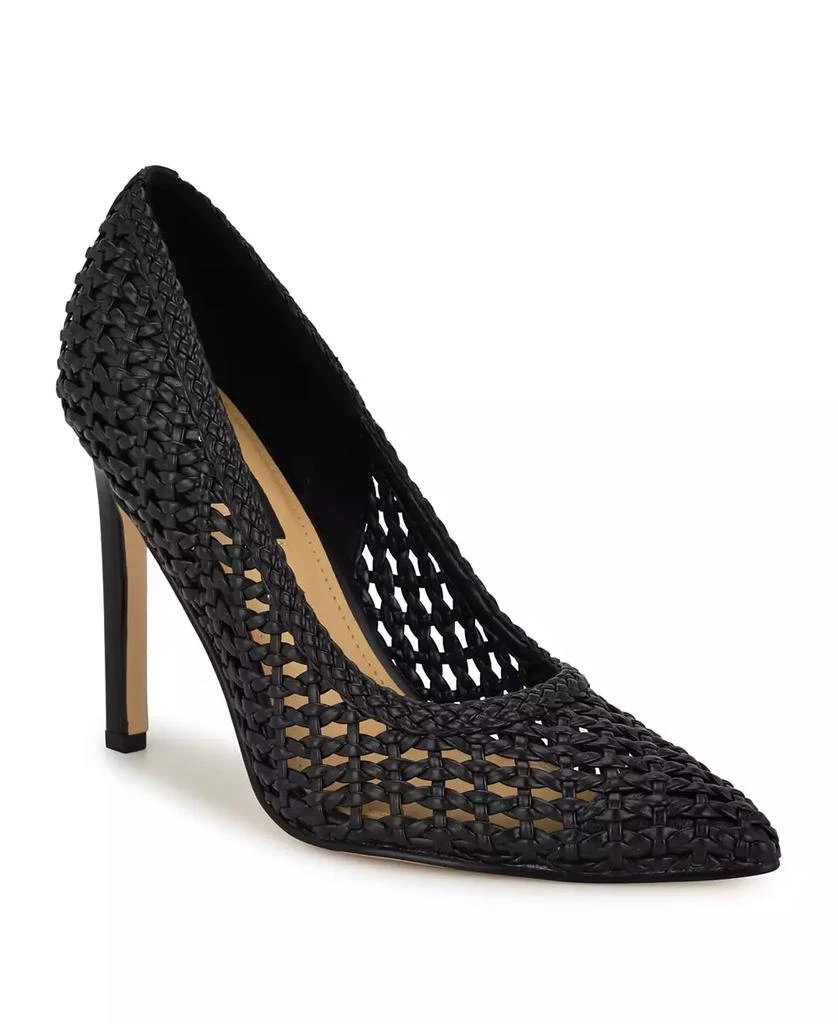 Nine West Women's Tatiana Woven Stiletto Pointy Toe Dress Pumps 1
