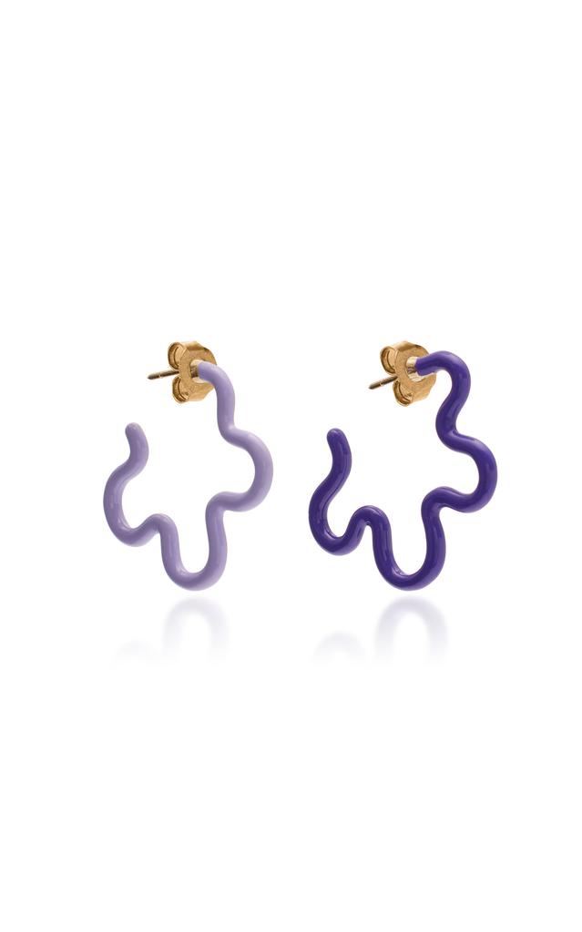 Bea Bongiasca Bea Bongiasca - Flower Power 9K Gold And Silver Earrings - Purple - OS - Moda Operandi - Gifts For Her