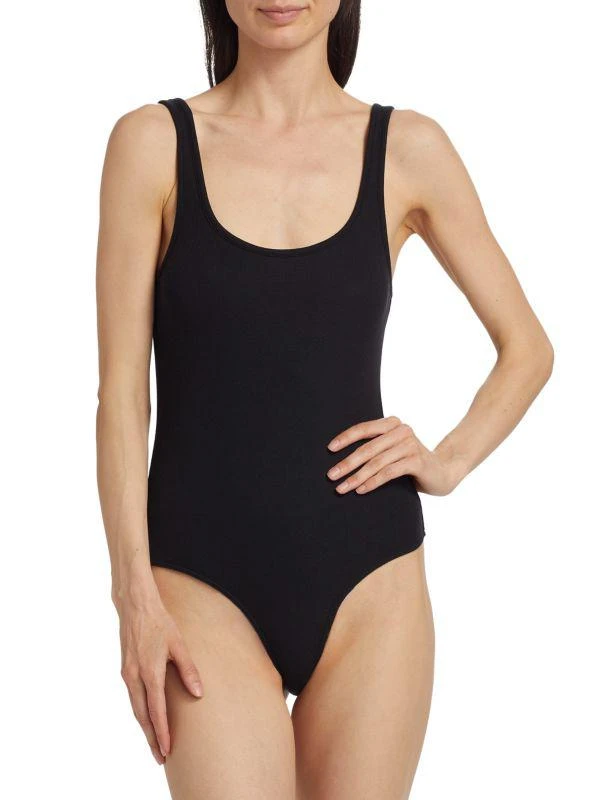 ATM Anthony Thomas Melillo Rib-Knit Scoop-Neck Bodysuit 4
