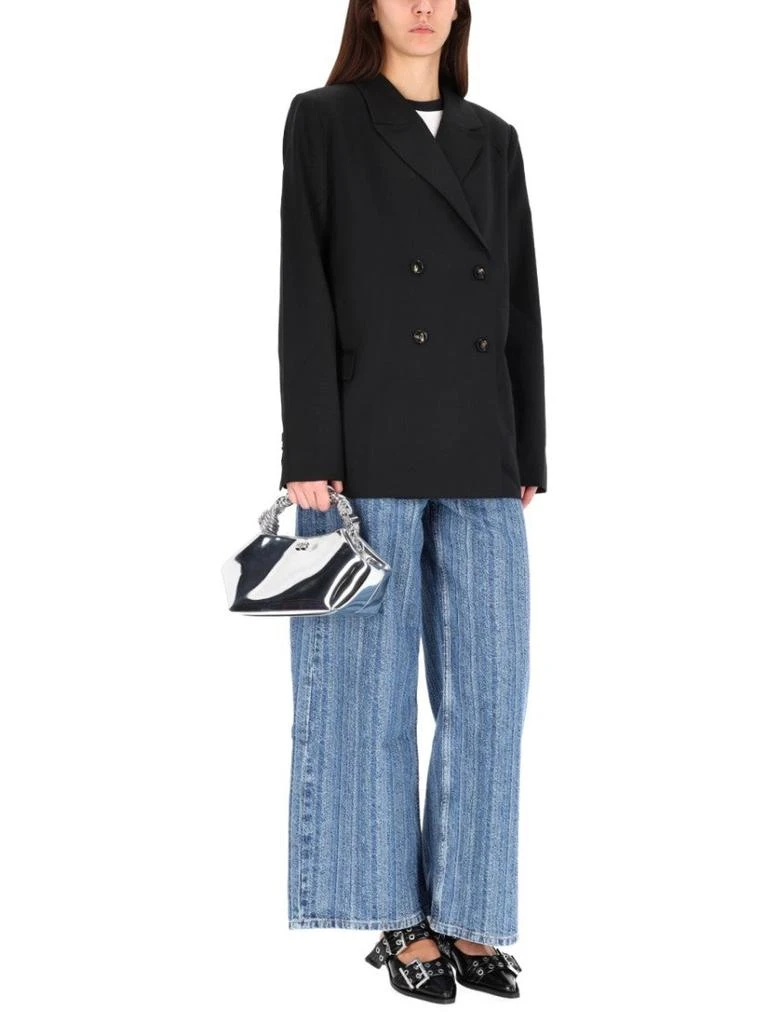 Ganni Double-Breasted Black Jacket 2