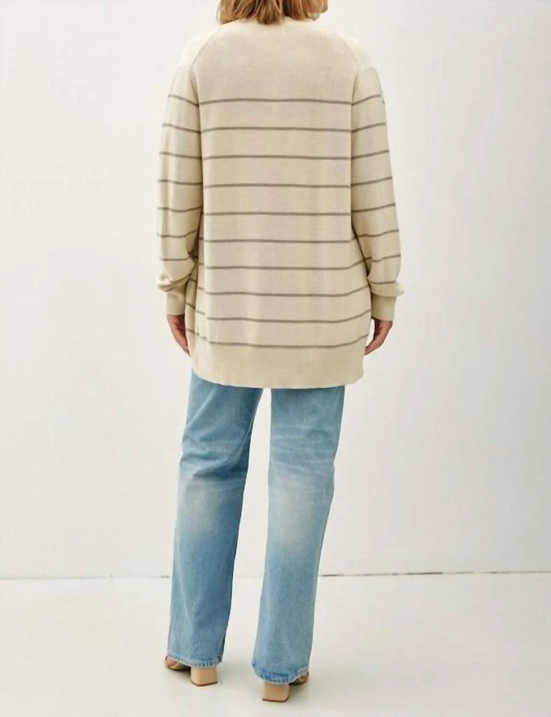 be cool Be Cool - Striped Open-front Cardigan Curvy 2
