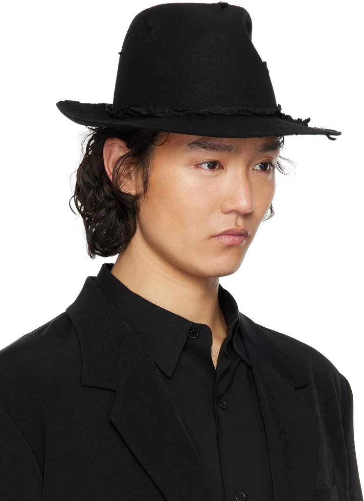YOHJI YAMAMOTO Black Wool Soft Hat 2