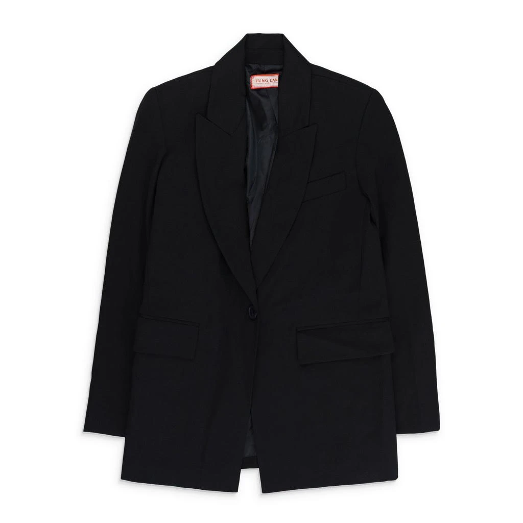 Fung Lan and Co. BLACK PEAKED LAPEL BLAZER