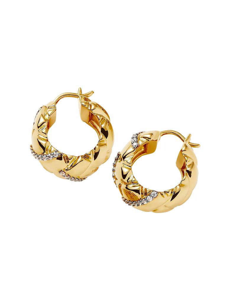 Missoma Lucy Williams x Missoma 18K-Gold-Plated & Cubic Zirconia Hoop Earrings